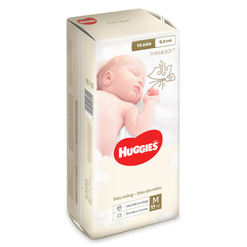 Tã dán Huggies Thin & Soft (M, 6-11kg, 54 miếng)